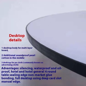 KHÁCH SẠN tổ Dạ tiệc bảng có thể gập lại lớn bảng nhựa cho 15-20 người đa-người <span class=keywords><strong>2m</strong></span> đường kính bảng cho phòng riêng & hội trường - Product Image 3