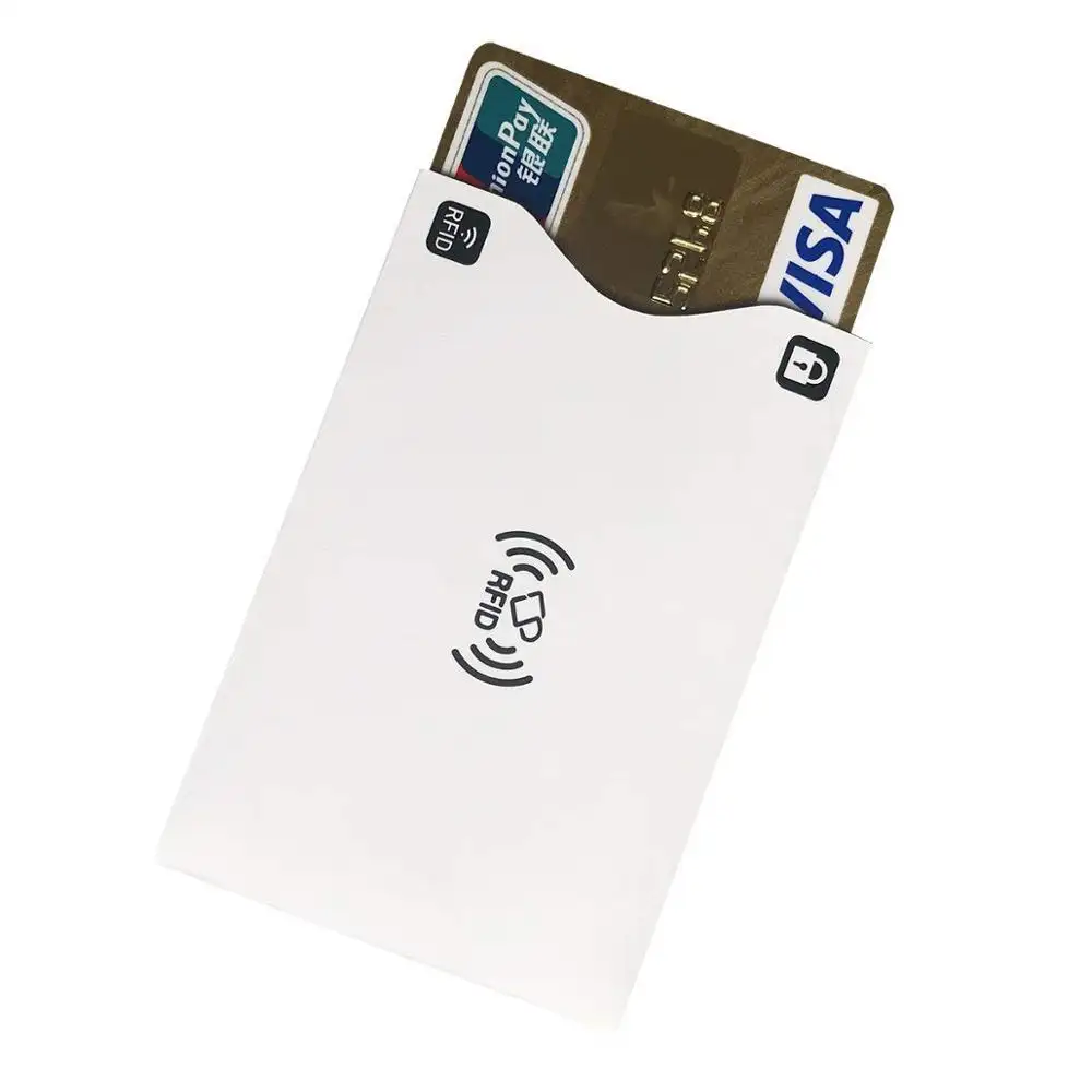 Porta carte d'identità con manicotto di blocco RFID in PVC con stampa colorata personalizzata per carta di protezione