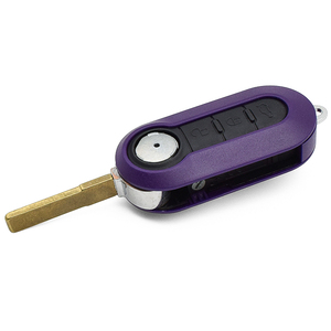 F-iat için 500 3 düğmeler mor uzaktan anahtar kabuk kesilmemiş SIP22 bıçak boş anahtar değiştirme Fob kapak durumda araç anahtarı - Product Image 5