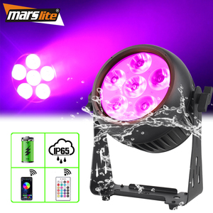 Marslite防水LEDパーライト6x20wRGBWAUV 6in1IP65バッテリーパーLEDステージライト屋外バッテリー防水LEDパーライト