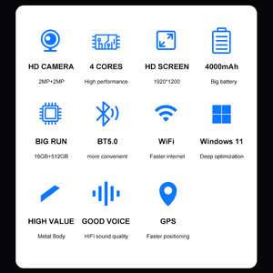 14.1 Inches Surface Tablet 1920X1200 Touch Screen Tablet <strong>Pc</strong> Win 11 <strong>Big</strong> Battery N100 2 In1 Tablet <strong>Pc</strong> With Keyboard Leather <strong>Case</strong> - Product Image 4