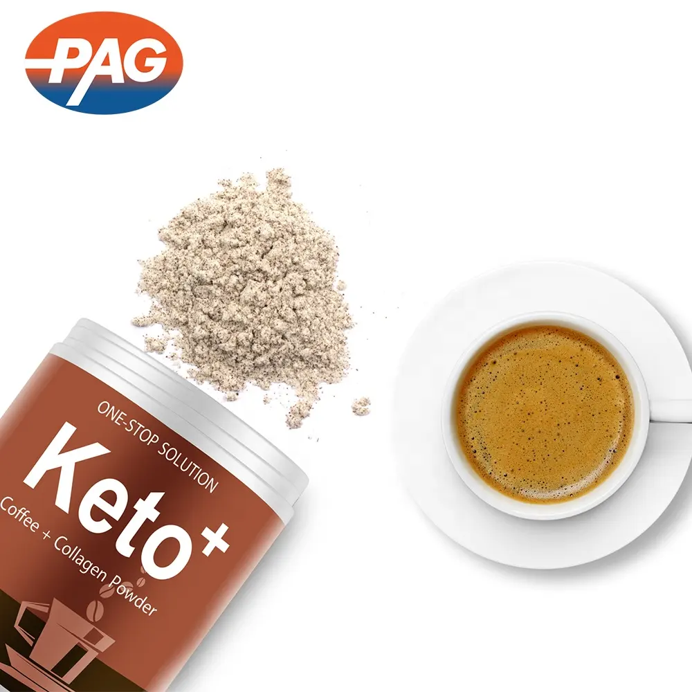 Private label Keto Food Supplement Products Collagen Protein Instant Diet Keto Slimming Coffee Powder Weight Loss