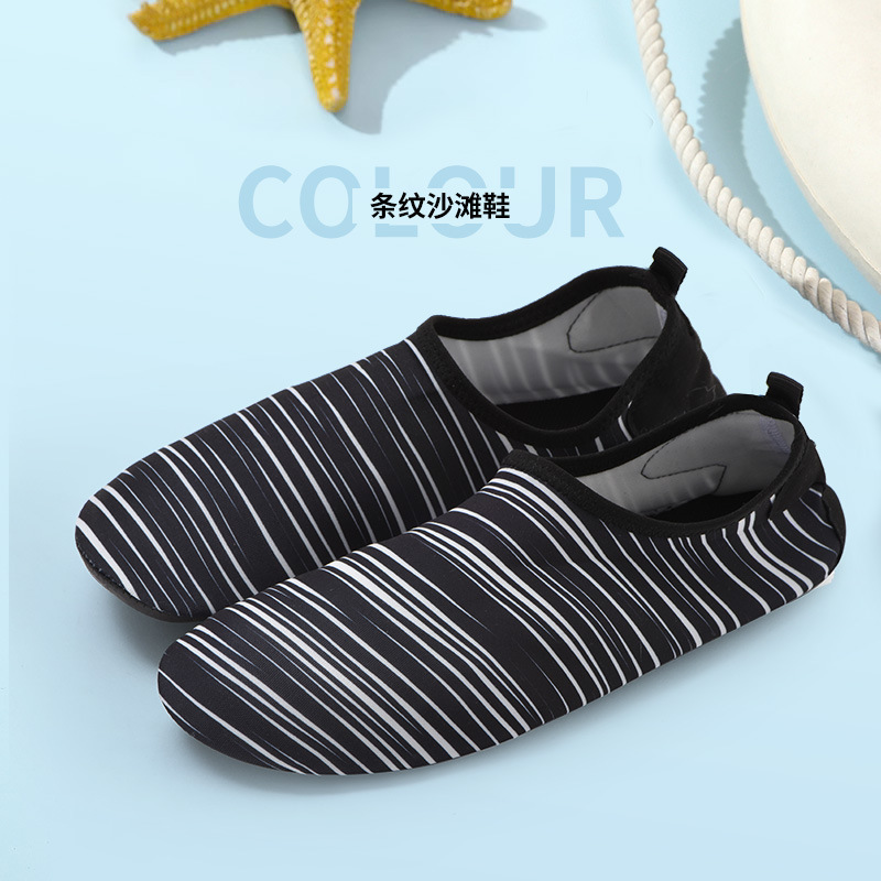 Striped beach shoes
