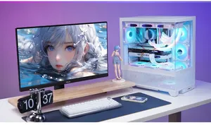 カスタムRGBカラーファンデスクトップゲームMINI-ITX USB3.0 ATX PCケースMATXシャーシミッドタワー強化ガラスコンピュータケースUSB3.0 HDD - Product Image 6