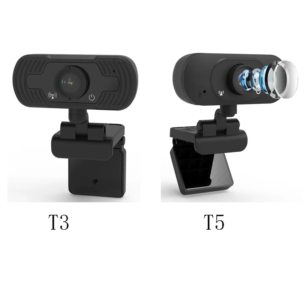 Webcam Pc USB 2.0 FULL HD 1080P dengan Mikrofon, Kamera Web HD Drive Gratis USB dengan Mic Sistem UVC 16*10*6 CM