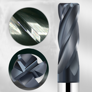 <strong>CNC</strong> <strong>Lathe</strong> <strong>Milling</strong> Cutter Tungsten Carbide 4-Flute Corner Radius <strong>End</strong> Mills - Product Image 3