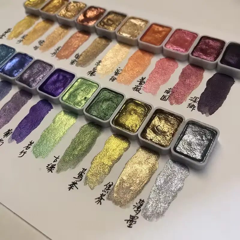 Mineral inci pigment suluboya çin resim sanatı Tangka kaligrafi nail art boyama