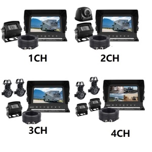 Vehicle Security 1080p 4 Channel 4ch Ahd <strong>Reverse</strong> Camera 7&quot; 7 Inch IPS Split Screen <strong>Display</strong> Monitor Dash Cam for Semi Truck Bus - Product Image 6