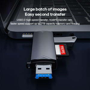 工厂私有型号USB3.0读卡器Type-c安卓移动电脑多功能OTG相机标清/TF/u盘 - Product Image 5