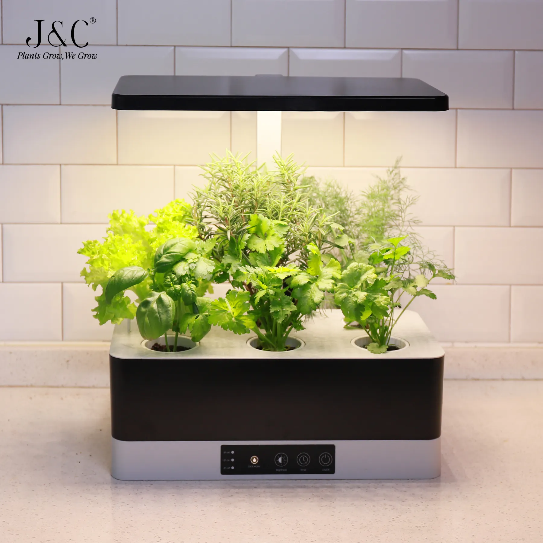 OEM personalizzato smart garden indoor herb garden fioriere sistemi di coltivazione idroponica cucina smart planter pot