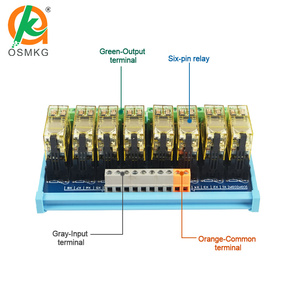 Scheda di uscita a relè a 8 canali di Oshangming 12VDC/24VDC/220VAC modulo relè elettromagnetici 8A 2NO Wide Pin 2NC per sensore - Product Image 5