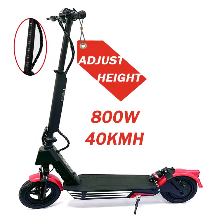 Eu Magazijn Snelle Verzending 10 Inch Verstellen Hoogte Elektrische Scooter 800W 40kmh Scooter Elektrische