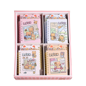 2025 Custom A6 Cute Luck Cartoon Bread Bear Diary Mini Child Spiral <strong>Notebook</strong> <strong>with</strong> <strong>Index</strong> - Product Image 1