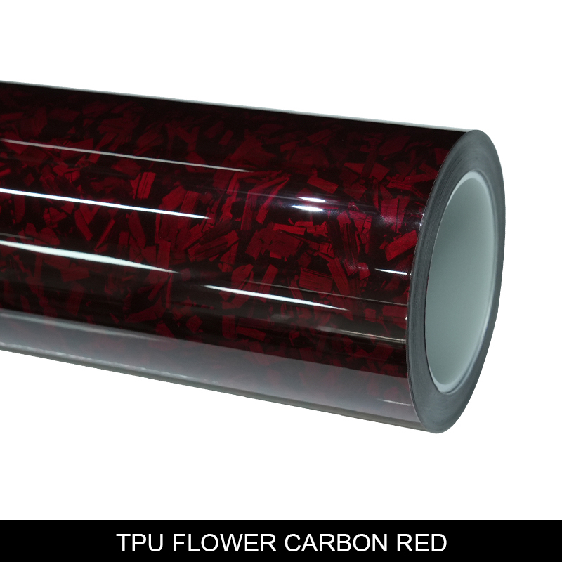 PVC FLEUR CARBONE ROUGE