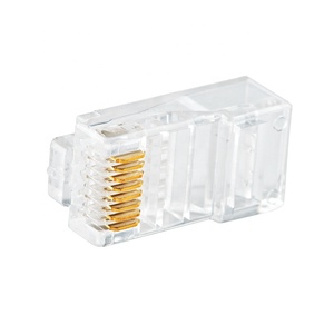 工厂供应UTP FTP CAT5E CAT6 CAT7 RJ11 RJ45连接器4P4C 6P4C 8P8C镀金插头 - Product Image 5