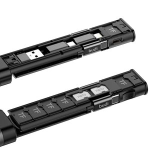 Evrensel BUDI çok fonksiyonlu akıllı adaptör kartı depolama veri kablo USB kutusu 15w kablosuz iPhone şarj cihazı Huawei taşınabilir - Product Image 3