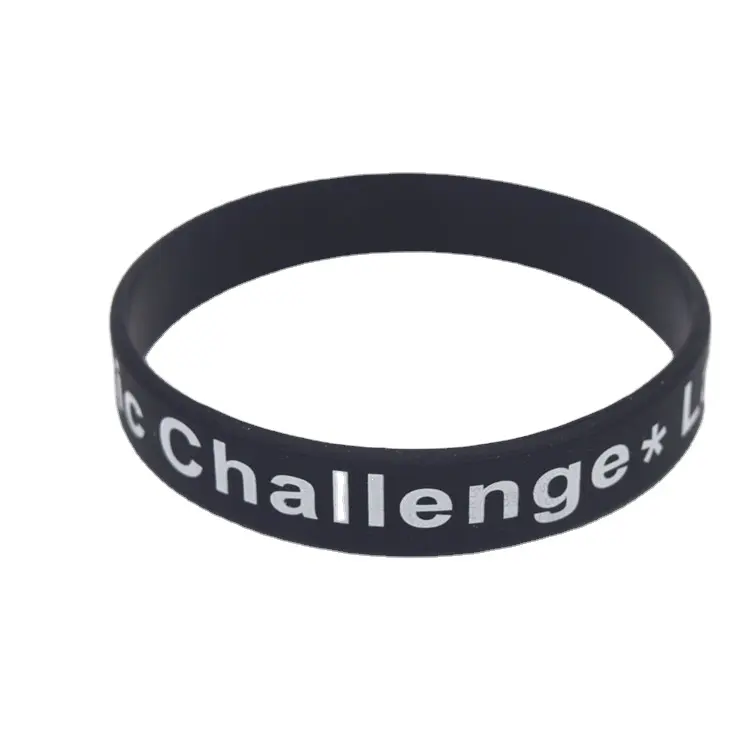 Bracelet promotionnel personnalisé en vinyle avec bracelet en silicone en caoutchouc Latvija Kickboxing Baltic Challenge