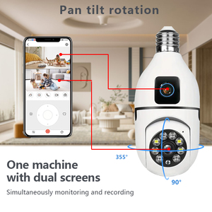 4MP Dual Lens Bulb Light CCTV IP-Kamera Wifi-Kamera Sicherheit Drahtlose Nachtsicht Kid Indoor 360 ° Panorama Home Security-Kamera - Product Image 3