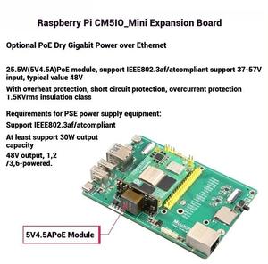 Raspberry Pi cm5io _ sini scheda di sviluppo con NVMe SSD PoE USB3.0 in lega di alluminio Shell espansione ADC