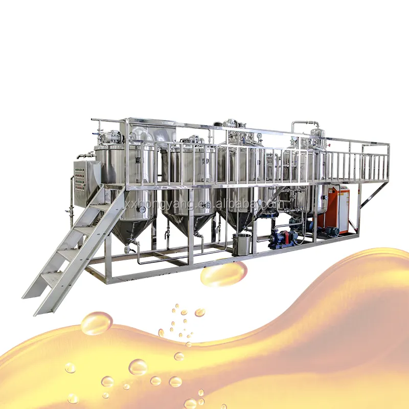 0,5-1TPD Máquina de refinación de aceite y desparafinado para aceite de semillas de girasol o aceite de algodón