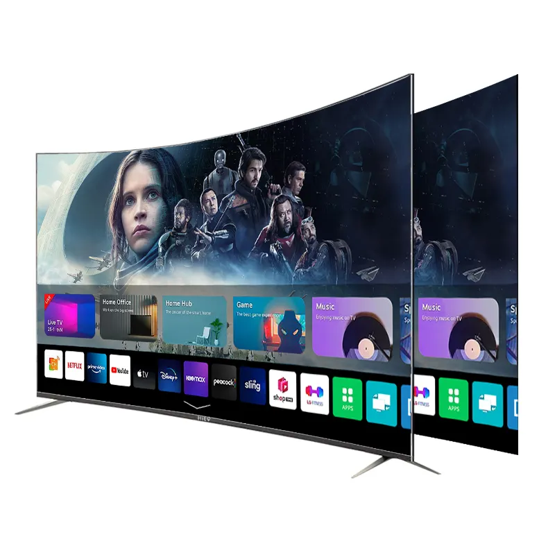 Nhà Máy Giá 65 Inch LED TV Cong Màn Hình Thông Minh TV Android 4K Siêu Mỏng TV