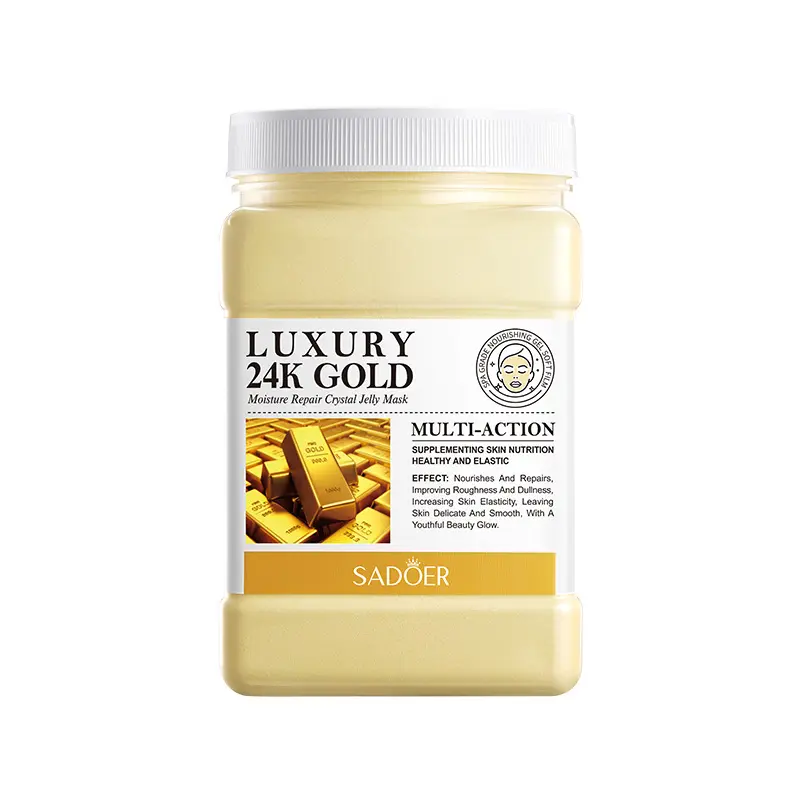 SADOER Face Masking Powder Brighten Nourish Skin Care Golden Mask Anti Aging Anti Wrinkle Moisturizing 24K Gold Jelly Mask
