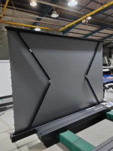 Pantalla de proyección de cristal gris de PVC suave Wupro LeApex-Lite personalizada, pantalla de proyector 4K motorizada de elevación de suelo 16:9 mejorada 3D - Product Image 3