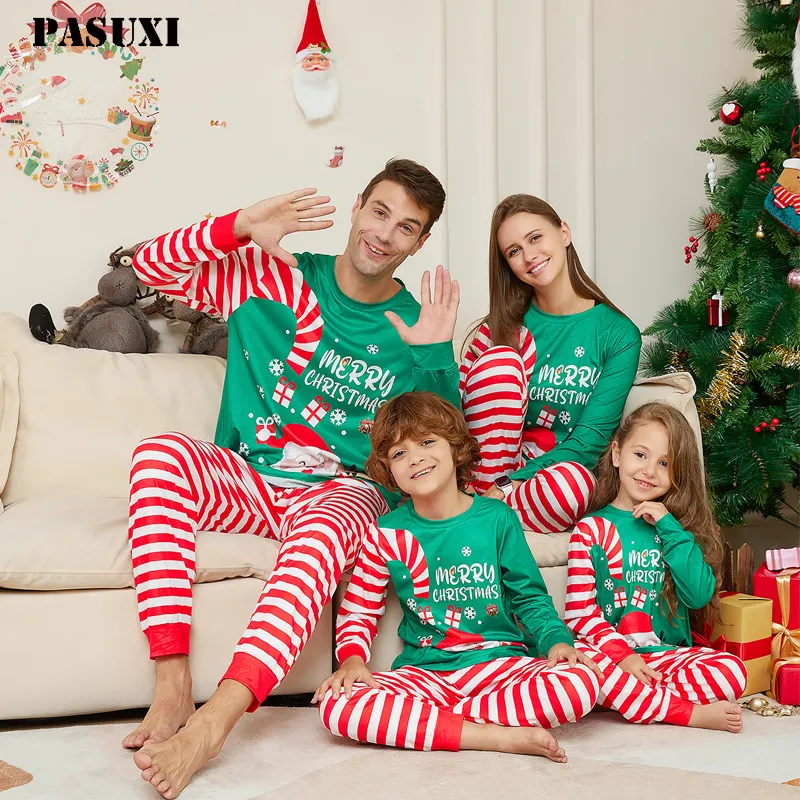 PASUXIファミリークリスマスパジャマ2023マザーキッズピジャマママ娘マッチング衣装男の子女の子子供パジャマ服
