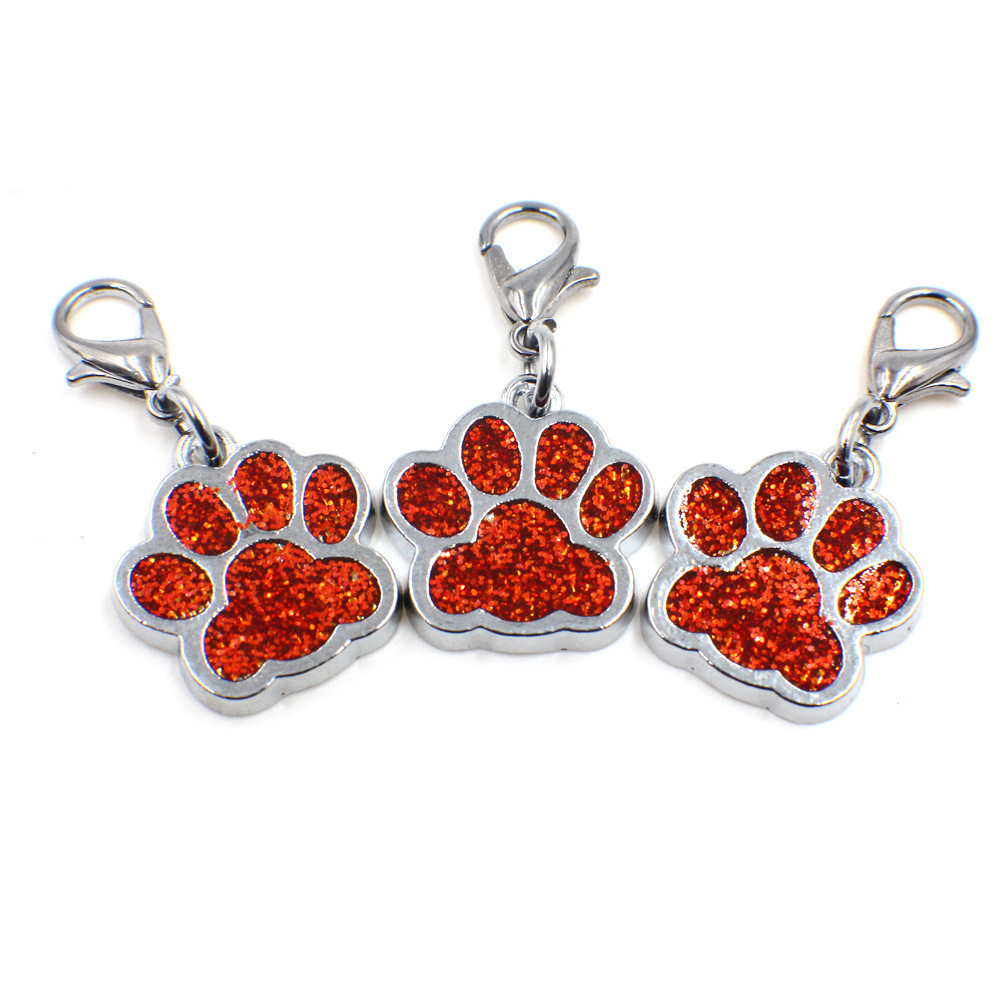 Pendentif rouge + fermoir mousqueton