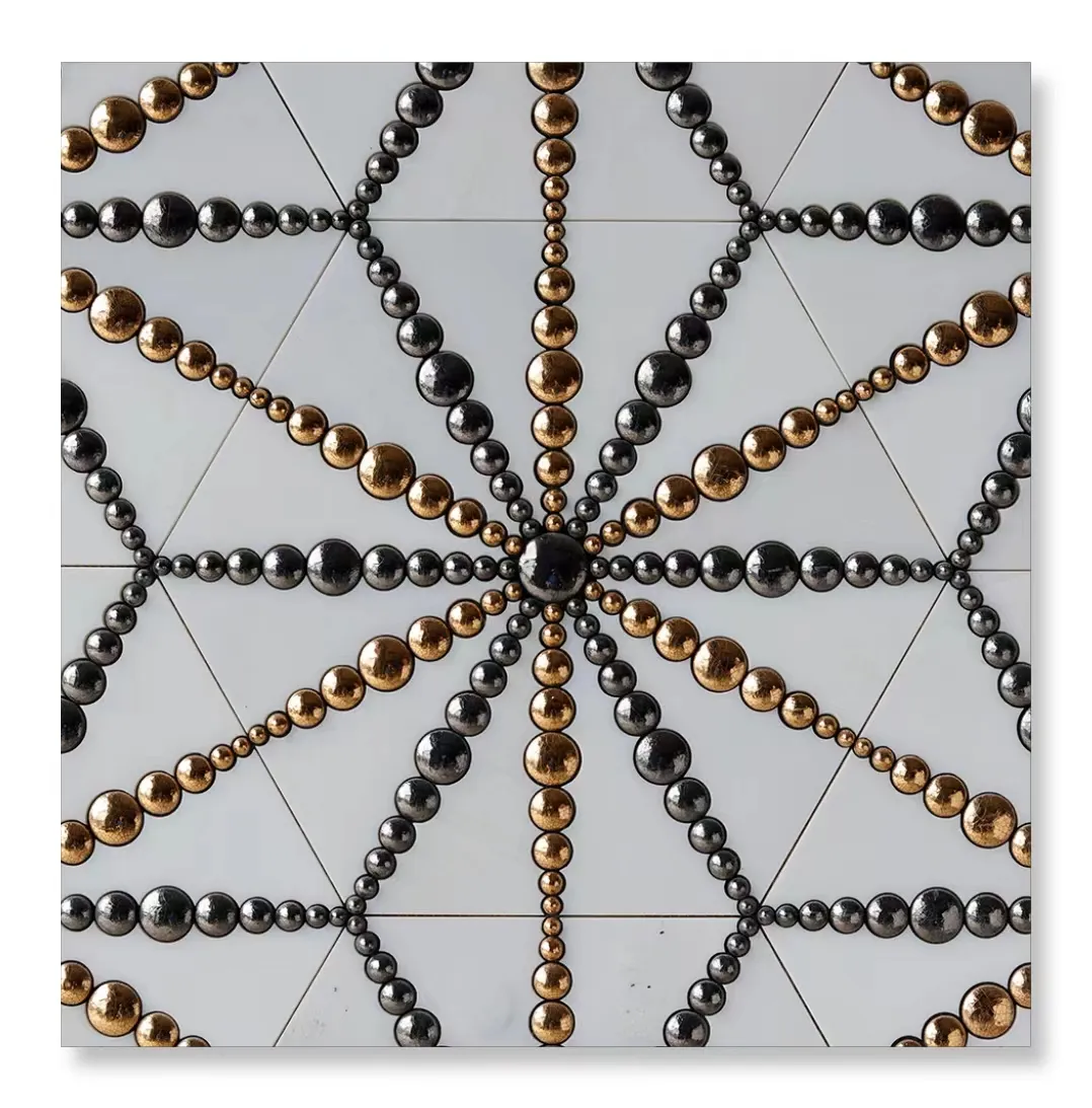 Factory hot selling custom high-grade texture tiles handmade 3D marble Mosaic tiles for the living room bathroom wall floor