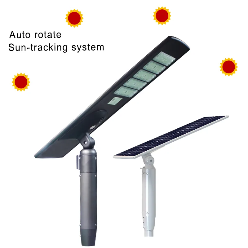 Farola solar Feilong Sun-tracking Comercial 40W 50W 60W 70W Farola solar inteligente con cámara