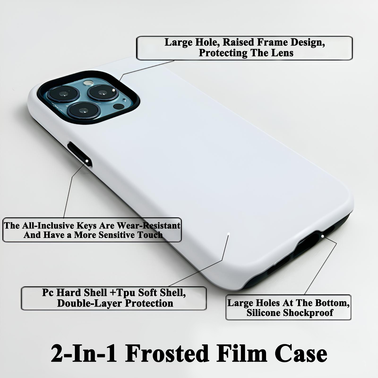Funda 2 en 1 con Película Esmerilada