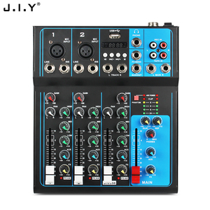 F04 profesyonel küçük Mini 4-channel USB Blueteeth MP3 dj denetleyici USB ses ses mikseri - Product Image 3