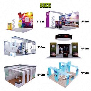 Cabina de exposición modular de aluminio de alto rendimiento, esquema de carcasa 3x3, cabinas de exhibición, exhibiciones de exhibición - Product Image 4