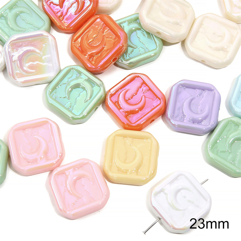 08 perles nuage lune 23mm 10 pièces/sachet