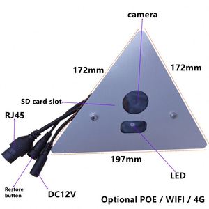 Anti-Vandalismus dreieckiger Eck aufzug H.265/H.264/MJPEG 4MP Aufzugs netzwerk IP-Kamera Audio ONVIF P2P 12VDC/PoE - Product Image 2