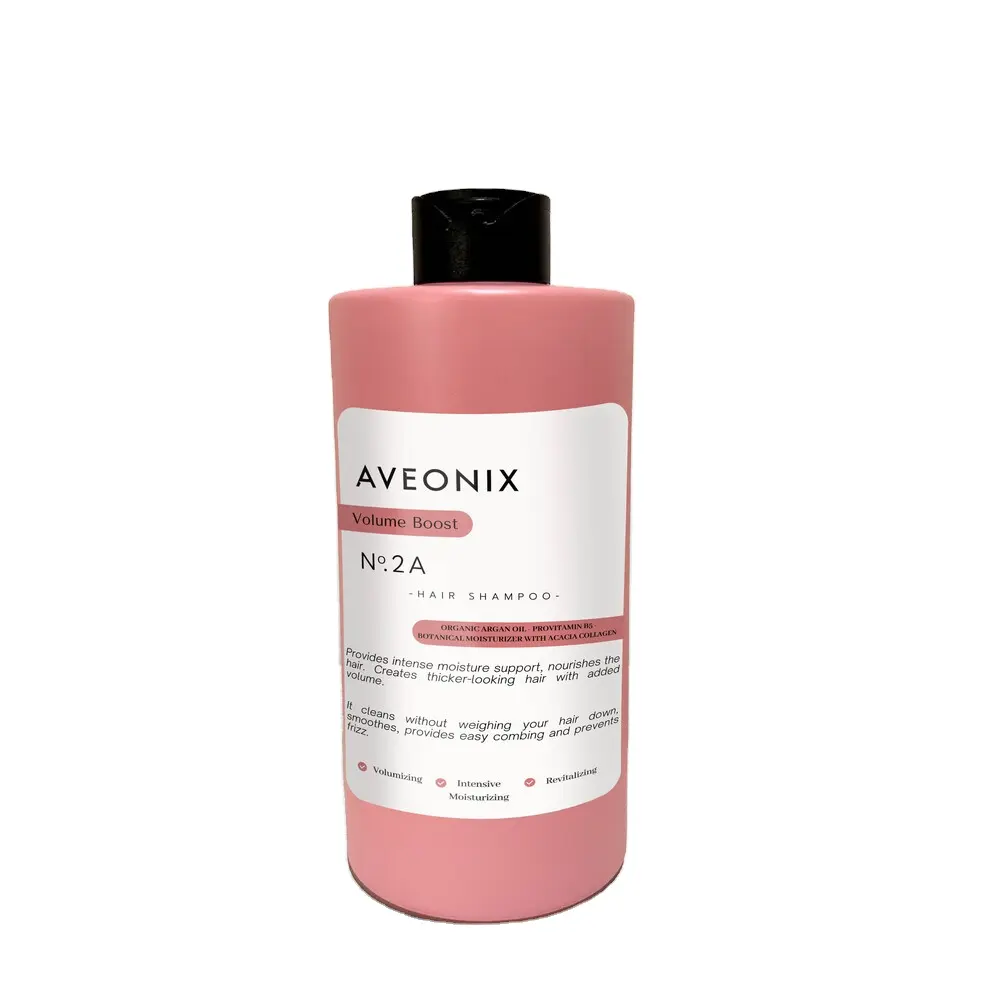 Aveonix Volume Boost Cabelo Shampoo Óleo Argan Orgânico Provitamina B5 Acácia Colágeno