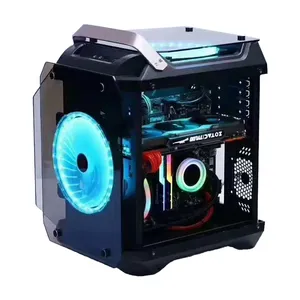 Herder新デザイン強化ガラスゲームPCケースデスクトップシャーシセブンスロットサーバーアプリケーション用ファン対応 - Product Image 3