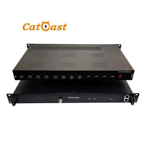 CATV 4 8 canales HD MI a modulador de codificador RF con modulación DVBC DVBT ATSC ISDBT - Product Image 1