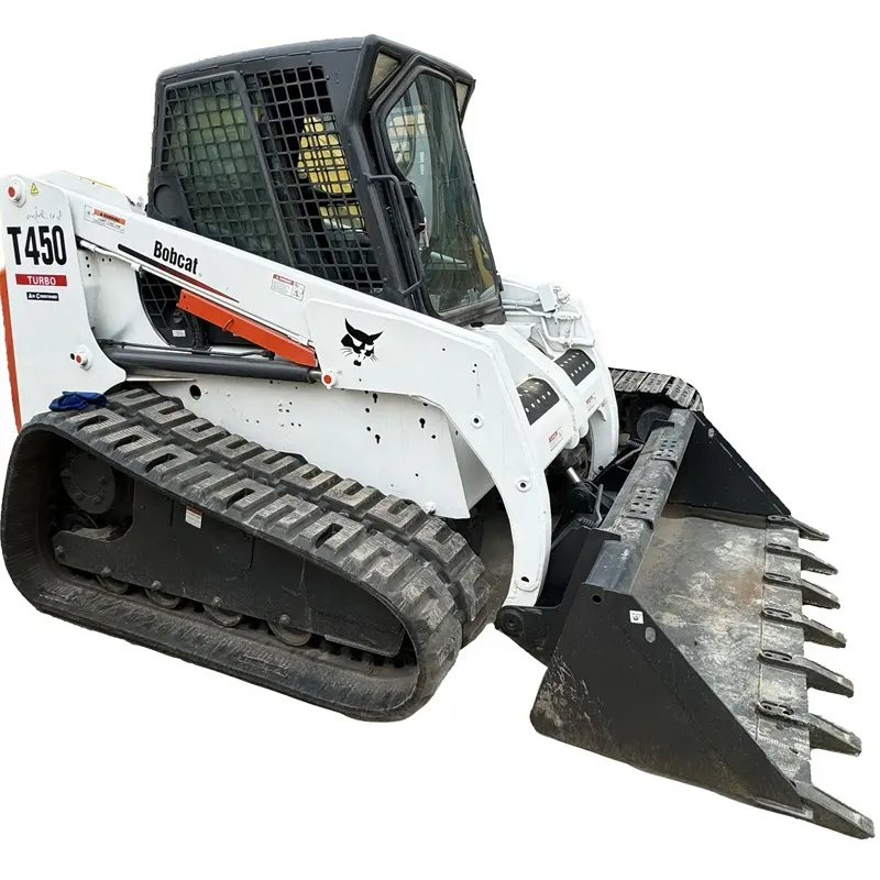 Minicargador de ruedas usado Bobcat T450 con motor Kubota Bobcat T450 barato al por mayor