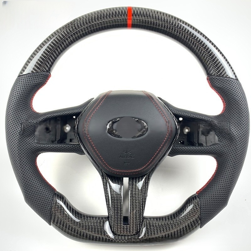 Perforated leather+Carbon fiber