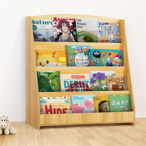 Trẻ Em Lưu Trữ Cuốn Sách Giá Tùy Chỉnh 4 Tier Tự Nhiên Bằng Gỗ Toddler Giá Sách Cho Lớp Học - Product Image 3