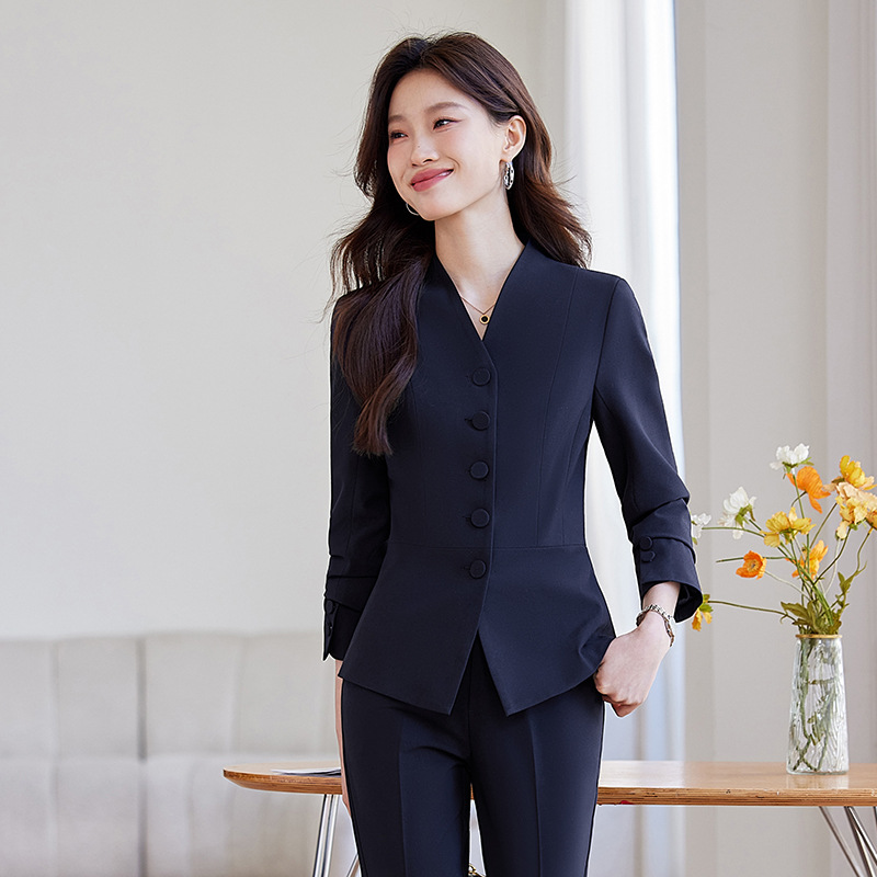Navy blue trousers