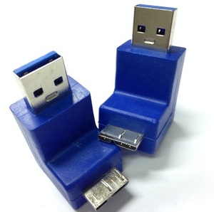 CE ROHS FCCカスタマイズブルーUSB3.0アダプターUSB3.1オス-アングルマイクロBアダプター - Product Image 2