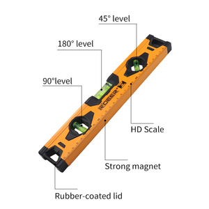 工业级迷你便携式磁性水平仪户外建筑工具，带木制指示器气泡，用于主水平仪 - Product Image 1