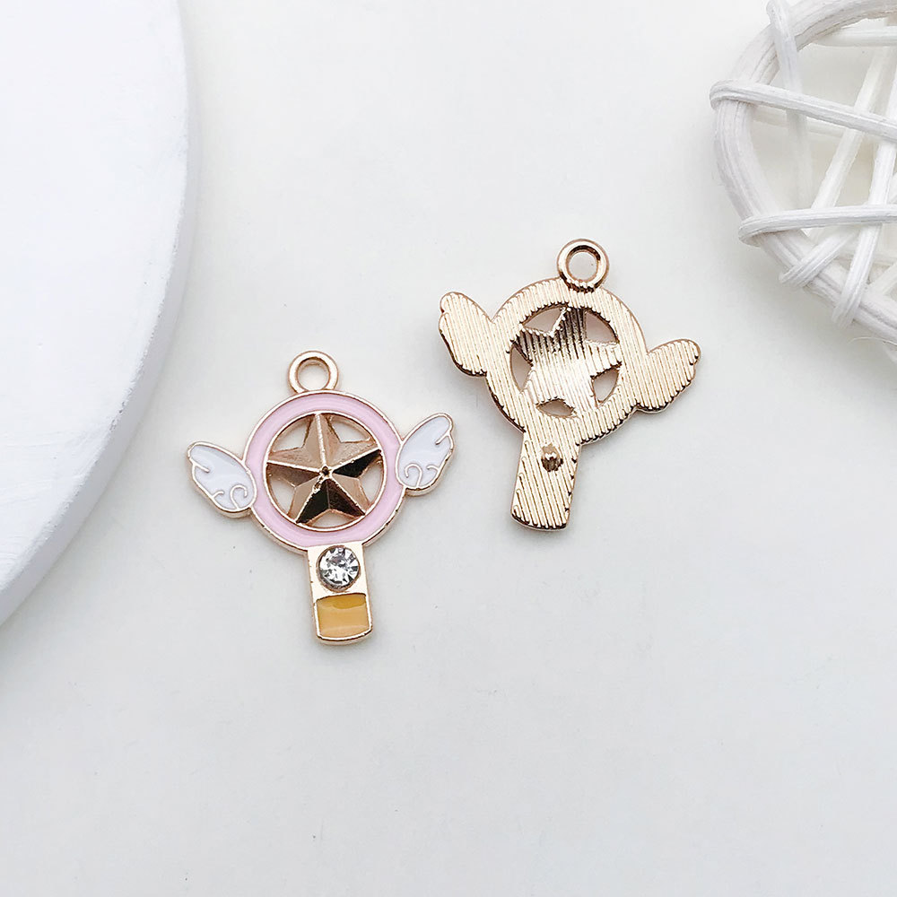 1 baguette magique anime ailes étoile fée baguette 22x24mm-14g-17507