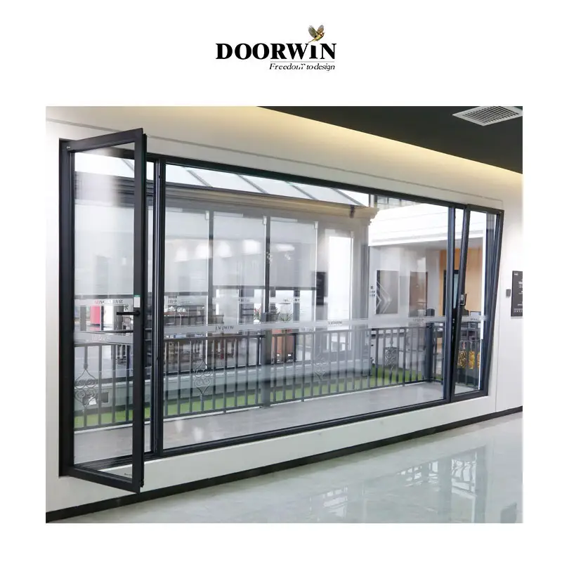Doorwin – fenêtre thermique directe, fenêtre en Aluminium noir enduit de poudre low-E