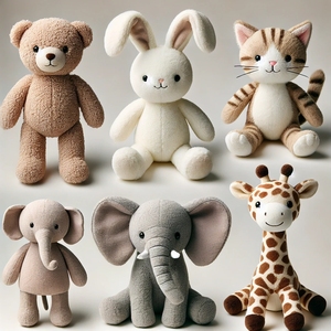 צעצוע plush עם הדובי רוכסן גב עם קול חוזר מודול קול דבון