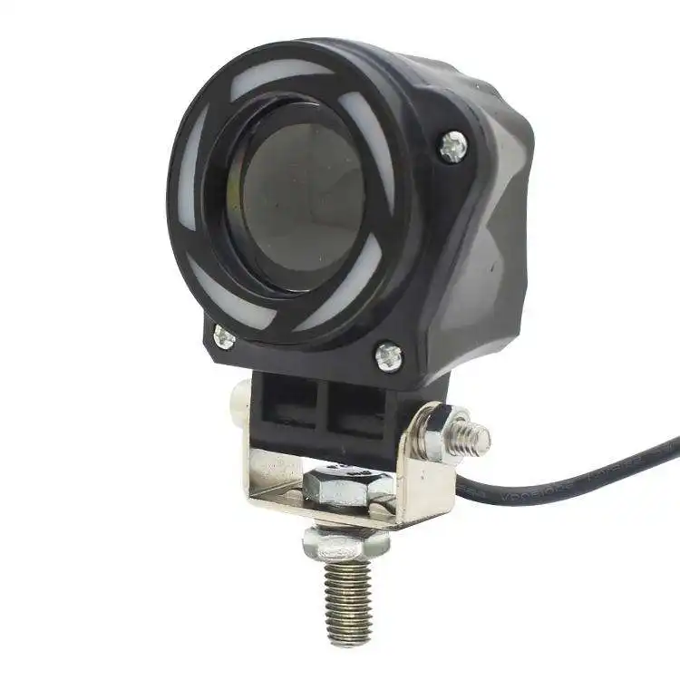 Motosiklet aydınlatma sistemi 10W spot sis işık sürüş işık kırmızı şeytan göz 12-60V ile Off Road aracı motosiklet far için