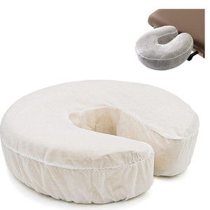 50pcs Disposable Crescent-Shaped Face Rest <strong>Cradle</strong> Covers Universal <strong>Size</strong> Elastic Nonwoven for Clean Massage Tables OEM Logo - Product Image 2